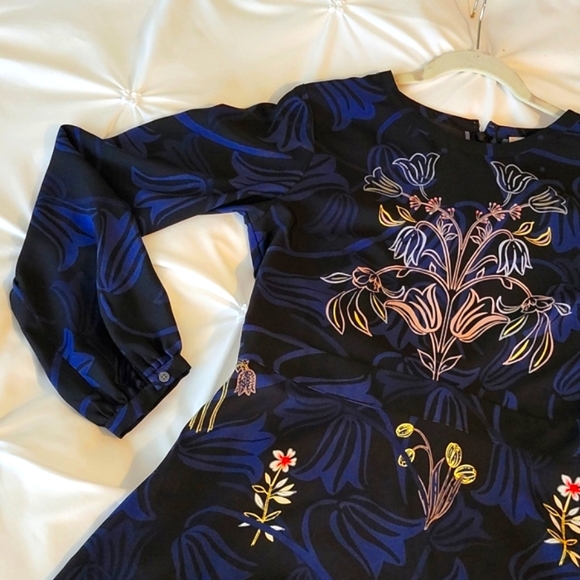 Navy A-line Loft dress only worn twice. - Picture 2 of 7